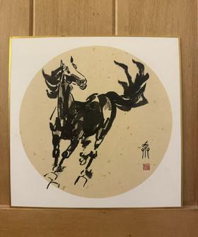 【山东广电文创】马上吉祥—手工绘制写意桌面摆画