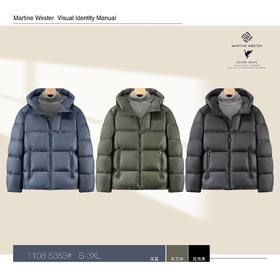 MartineWester男式YKK快速拆卸拉链连帽鹅绒服11085353； 定制安心鹅绒