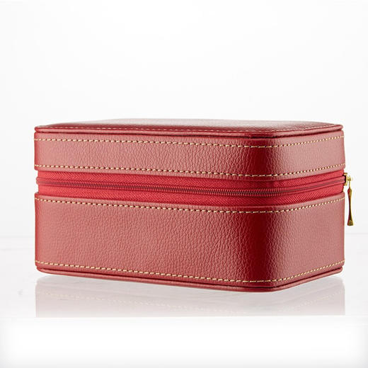 【多样屋专柜】多样屋PU革荔枝纹携带首饰盒两件套 化妆盒饰品项链盒礼物/咖啡 商品图3
