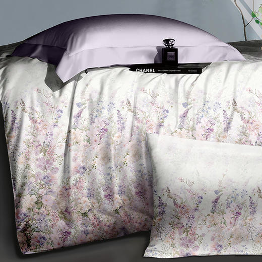 【多样屋专柜】多样屋烂漫/紫-全棉磨毛四件套床上用品/220*240cm 商品图0