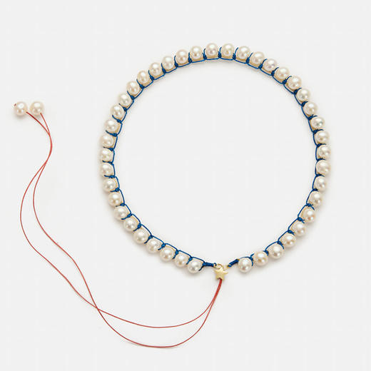 订购10周到｜CHRISTIANA KAFA-ocean-海洋蓝色 白色淡水珍珠 项链［希腊设计师］ 商品图1