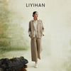 LIYIHAN 2026年春季新款通勤羊毛西装女卡其色通勤套装小众设计感 商品缩略图3
