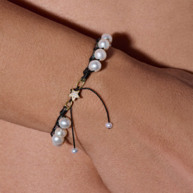 订购10周｜CHRISTIANA KAFA-stardust-彩虹 黑色 珍珠 手链［希腊设计师］