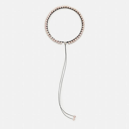 订购10周到｜CHRISTIANA KAFA-midnight light-黑线 星星 白色淡水珍珠 项链［希腊设计师］ 商品图2