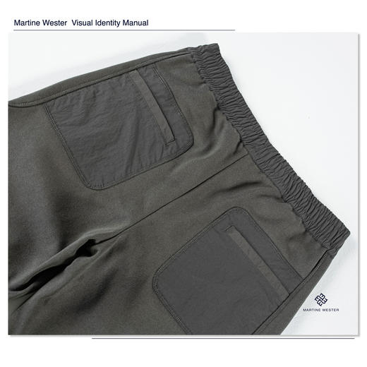 MartineWester男相拼松紧腰全棉毛圈抓绒直脚慢跑裤11115059 商品图5