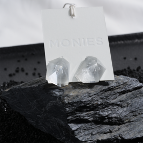 订购8周到｜MONIES-Mint-水晶 六棱锥 耳钉［丹麦设计师］