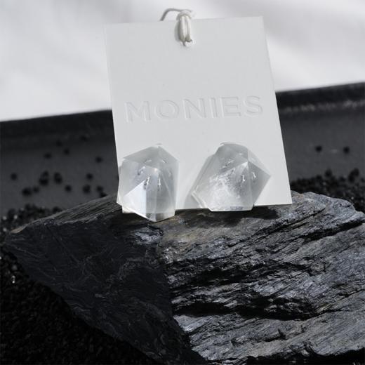 订购8周到｜MONIES-Mint-水晶 六棱锥 耳钉［丹麦设计师］ 商品图0