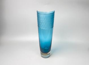 蓝色半磨砂花瓶 商品图0