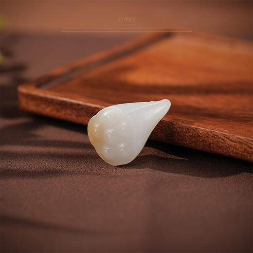 【子福】糖羊脂白玉莲蓬挂 商品图3