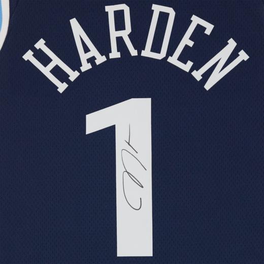 收藏系列 哈登 快船队1号蓝色 亲笔签名球衣（仅支持小程序下单 约45天到货） 商品图2