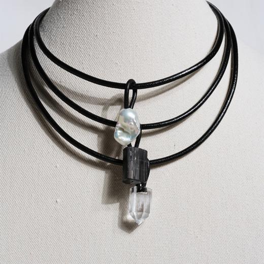 北京仓｜MONIES-Marbre-巴洛克珍珠 碧玺 项链［丹麦设计师］ 商品图1