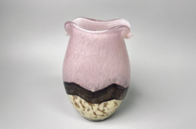 粉棕扁口花瓶