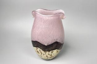 粉棕扁口花瓶 商品图0