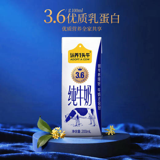 【整提】认养一头牛高钙3.6g蛋白纯牛奶200ml*12 商品图4