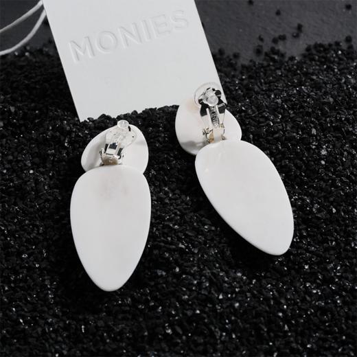 北京仓｜MONIES-Sao Paulo-圣保罗 白色 耳夹（无需耳洞）［丹麦设计师］ 商品图3