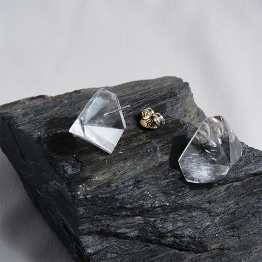 订购8周到｜MONIES-Mint-水晶 六棱锥 耳钉［丹麦设计师］ 商品图1