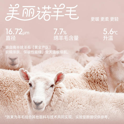 好奇蜜斯羊毛保暖内衣女发热抗静电肌底衣秋冬内搭5A抗菌加绒秋衣-罗温颜值版 商品图2