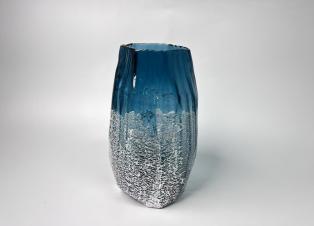 蓝白冰裂纹花瓶 商品图0