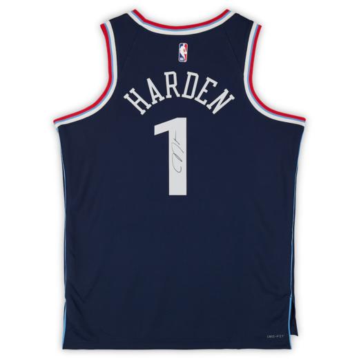 收藏系列 哈登 快船队1号蓝色 亲笔签名球衣（仅支持小程序下单 约45天到货） 商品图4