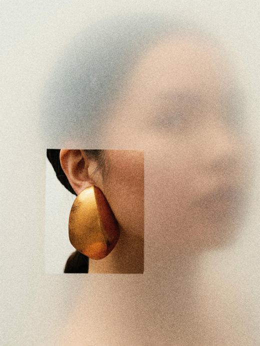 订购8周到｜MONIES-Cira-相思木 金属箔 耳夹（无需耳洞）［丹麦设计师］ 商品图0