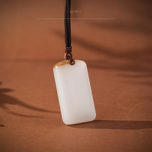 【大象】糖羊脂白玉平安无事牌 商品图4