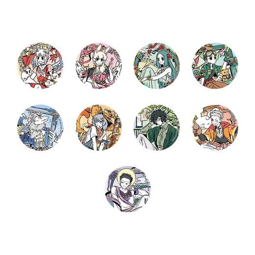 非人哉 梦中画系列 马口铁徽章 吧唧 全9种 8包/盒 国谷 商品图0