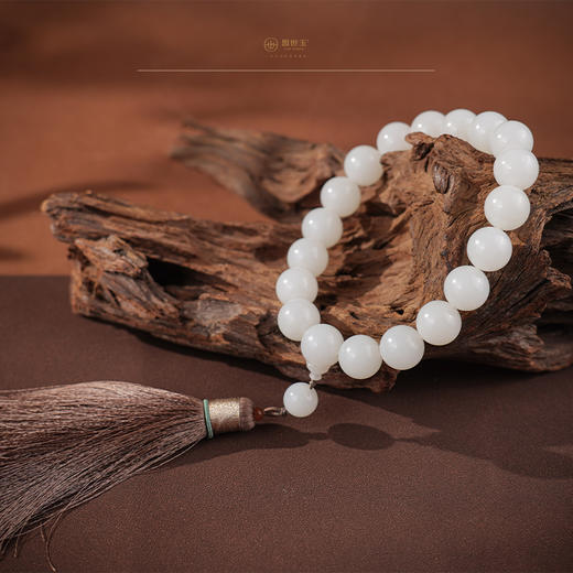 【千岁】羊脂白玉手持捻珠 商品图3