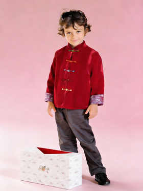 盛唐牡丹 | Kids中国红马跃新春双穿外套&PeaceBio面霜&身体乳×东方境礼盒