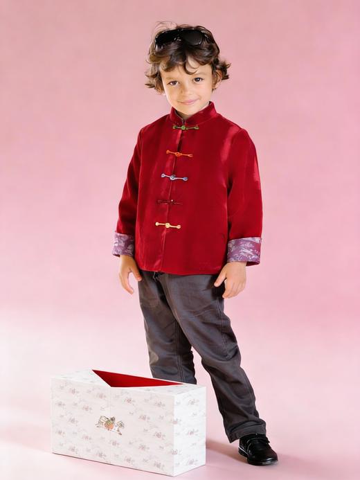 盛唐牡丹 | Kids中国红马跃新春双穿外套&PeaceBio面霜&身体乳×东方境礼盒 商品图0