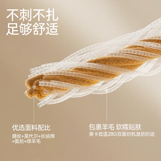 好奇蜜斯羊毛保暖内衣女发热打底衣肌底衣秋冬内搭抗静电加绒秋衣-罗温舒适版 商品图2