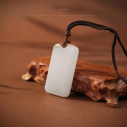 【大象】糖羊脂白玉平安无事牌 商品图3