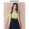MAXRIENY2025秋针织衫新中式套头针织衫羊毛混纺收腰修身长袖上衣(货号:MF86SW508) 商品缩略图0