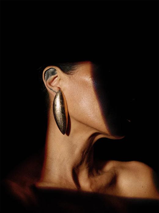 订购8周到｜MONIES-Nimara-相思木 金箔 耳夹（无需耳洞）［丹麦设计师］ 商品图0