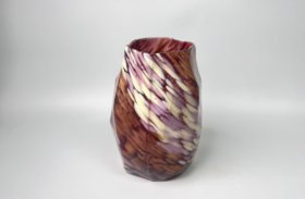 粉棕彩纹花瓶