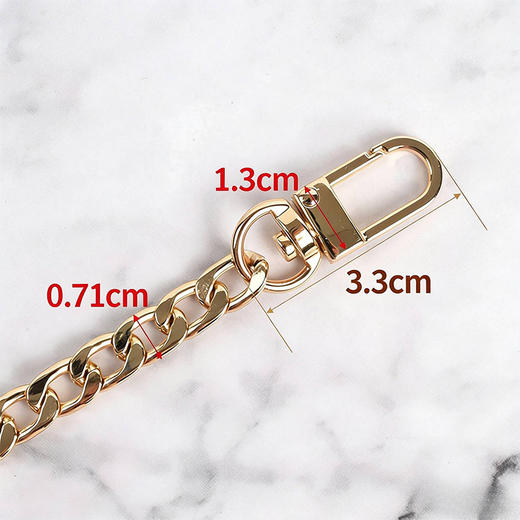 美国 包包链条(金色) 4条装 金属链条肩带 手提包肩带 斜挎包替换链条配饰 商品图2