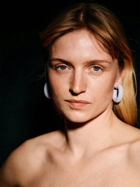 订购8周到｜MONIES-Fides-925银 聚酯 灰色 耳环［丹麦设计师］