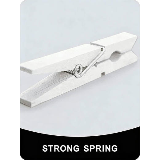 【一包74个】家用DIY小木夹 照片墙相片夹子 小物件用木夹子 白色 商品图3