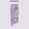 MAXRIENY【商场同款】MAXRIENY精致华丽感流光丝绒半裙2024冬季新款(货号:MC85SK777) 商品缩略图4
