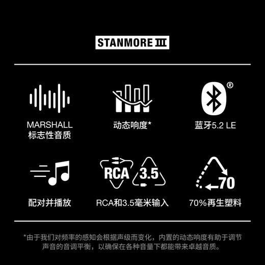 Marshall/马歇尔 STANMORE 3代 无线蓝牙音箱 重低音HIFI无线蓝牙音箱 商品图4