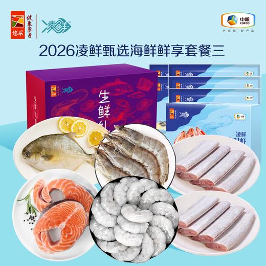 【分仓直发包邮】2026中粮凌鲜甄选海鲜鲜享套餐三 （生鲜冻品收到货后请及时放入冰箱储存，如在运输过程中有解冻属正常现象，并不影响品质，请放心食用） 商品图0