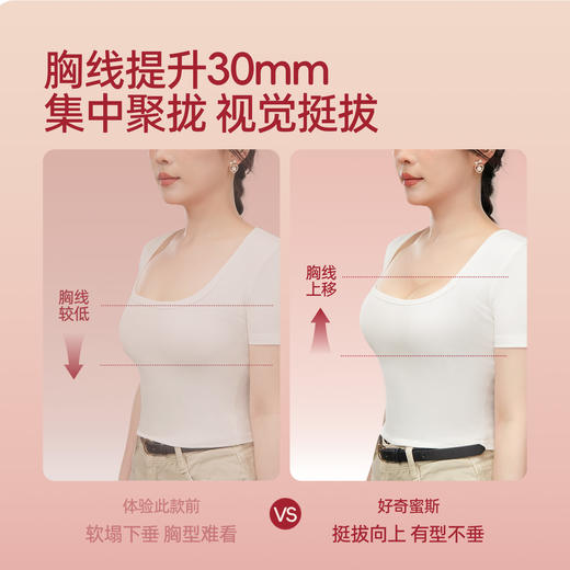 好奇蜜斯红色内衣女小胸聚拢本命年新娘结婚26年春无钢圈无痕显大-蕾恩红 商品图3