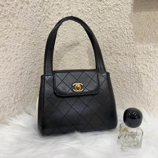 CHANEL vintage 黑金 羊皮 Kelly 手提包 商品图0