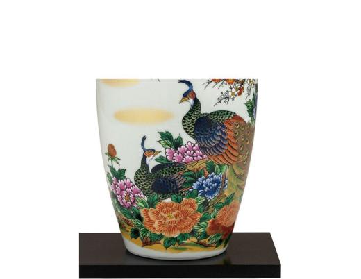 九谷烧10号花瓶牡丹与孔雀（带底座）花瓶花器流行礼30.5cm 商品图2