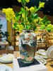 九谷烧10号花瓶牡丹与孔雀（带底座）花瓶花器流行礼30.5cm 商品缩略图0