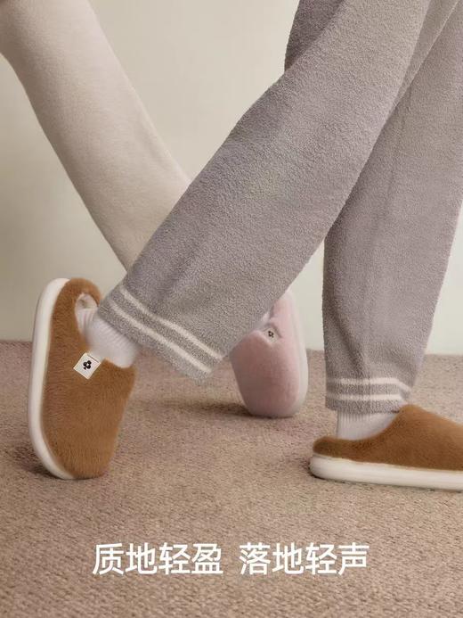 有棵树门店直发【棉拖情侣冬季家居拖鞋】毛绒款厚底抗菌棉拖 商品图4