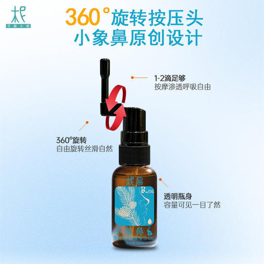 柅易轻松呼吸小象鼻雪松轻舒按摩油15ml正装 商品图2