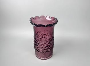 紫色浮雕玻璃花瓶 商品图0