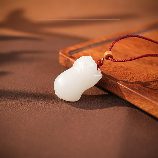 【印忠】羊脂白玉十二生肖亥猪挂 商品图2