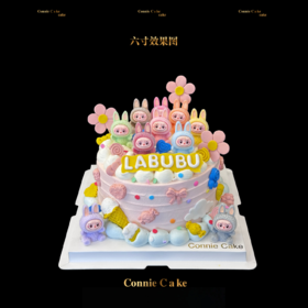 粉糯拉布布labubu宝藏蛋糕