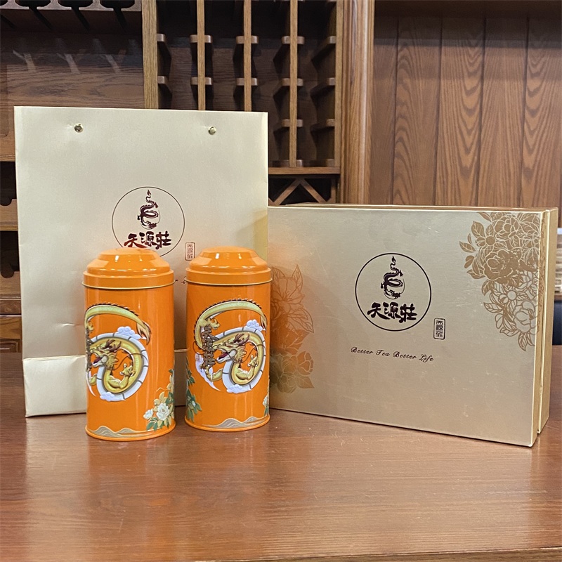 【高档礼盒装】高端红茶 天源庄 中小叶种工夫红茶80克x2罐 手工茶红安特级红茶系列